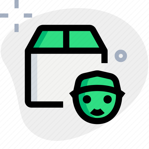 Box, courier, delivery, man icon - Download on Iconfinder