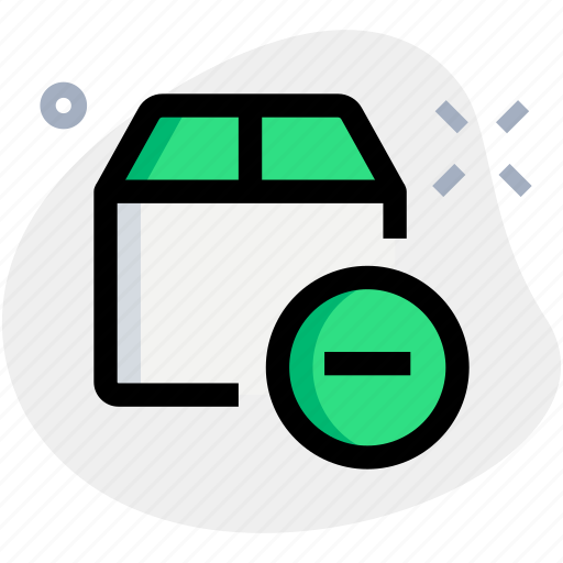 Box, minus, delivery, remove icon - Download on Iconfinder