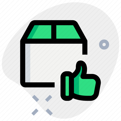 Box, delivery, thumbs up, okay icon - Download on Iconfinder