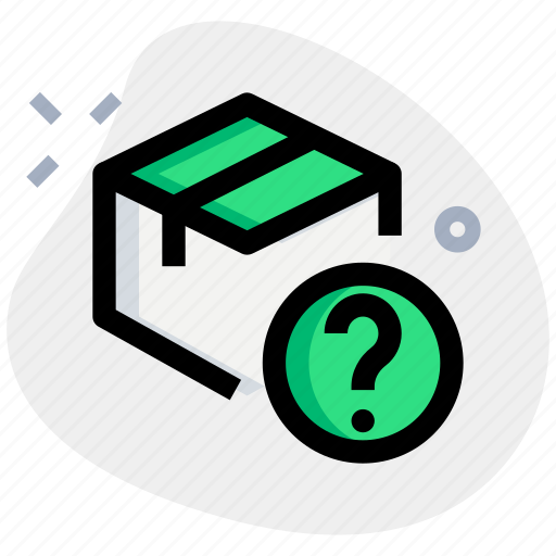 Delivery, box, question mark, queries icon - Download on Iconfinder