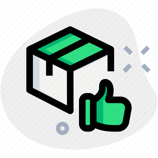Delivery, box, thumbs up, approve icon - Download on Iconfinder