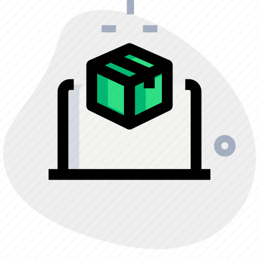 Laptop, delivery, package, display icon - Download on Iconfinder