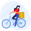 delivery, package, transport, vehicle, bike, bicycle, service 