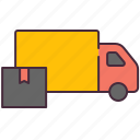 delivery, truck, box, logistics, shipping