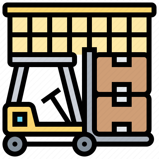 Forklift, merchandise, pallet, storage, warehouse icon - Download on Iconfinder