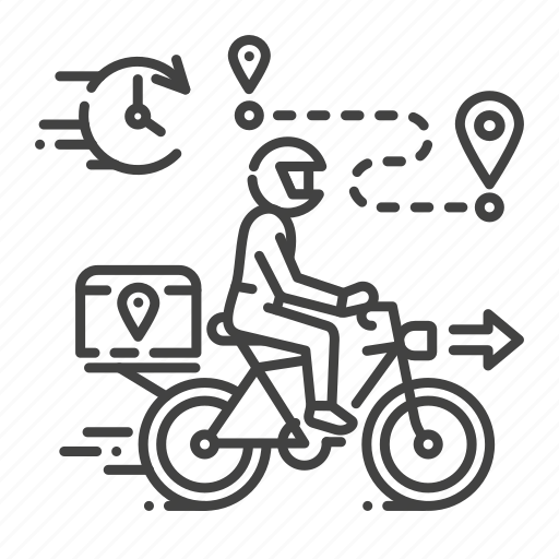 Bicycle, courier, delivery, express, shipping, transport icon - Download on Iconfinder
