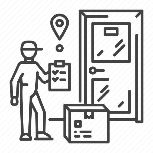 Courier, delivery, door, express, home, shipping icon - Download on Iconfinder