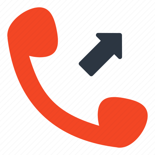 Outgoing call, telecommunication, phone call, telephone, receiver icon - Download on Iconfinder
