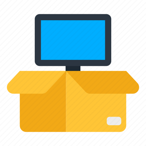 Online parcel, online package, online order booking, logistic delivery, online carton icon - Download on Iconfinder
