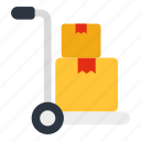 pallet truck, pushcart, handcart, cargo cart, wheelbarrow 