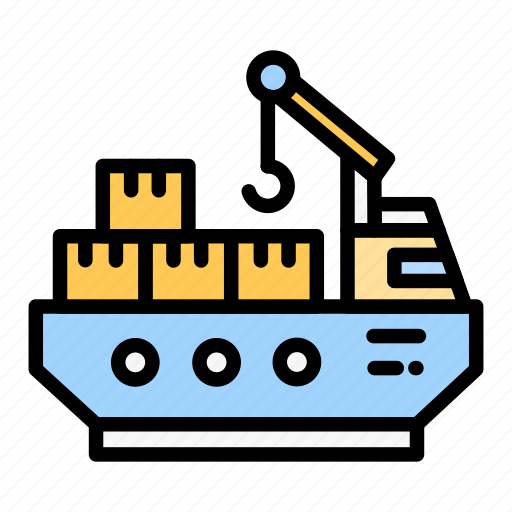 Cargo, delivery, freighter, logistic, ship, shipping icon - Download on Iconfinder
