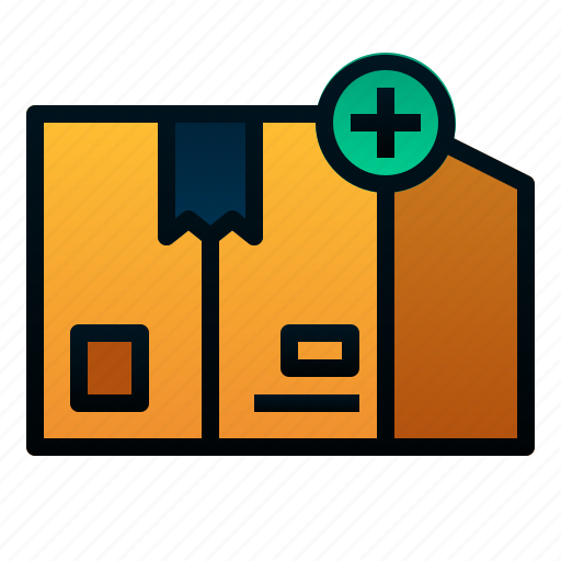 Add, box, cardboard, delivery, logistic, package, shipping icon - Download on Iconfinder