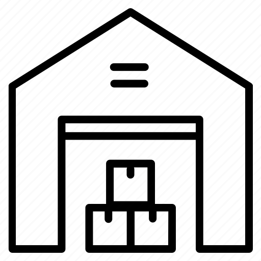 House, package, stock, storages, warehouse icon - Download on Iconfinder