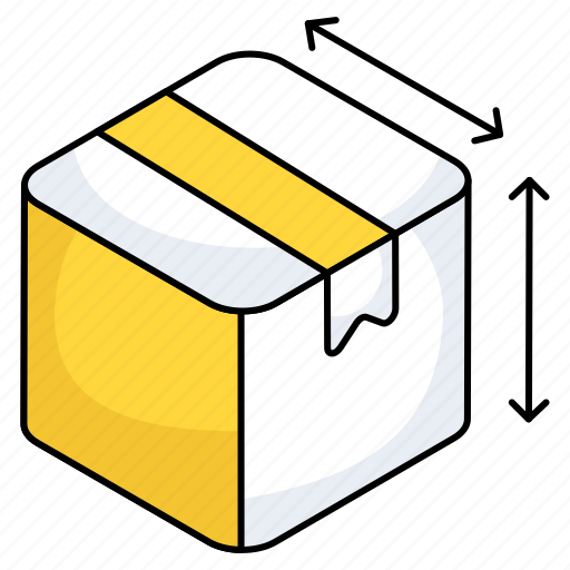 Parcel size, parcel measurement, package size, logistic delivery package measurement icon - Download on Iconfinder