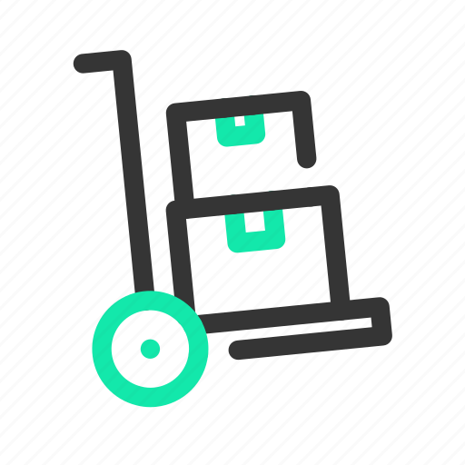 Cargo, cart, delivery, logistic, pushcart, shipping, trolley icon - Download on Iconfinder