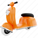 scooter, vehicle, transport, motorcycle, delivery, package 