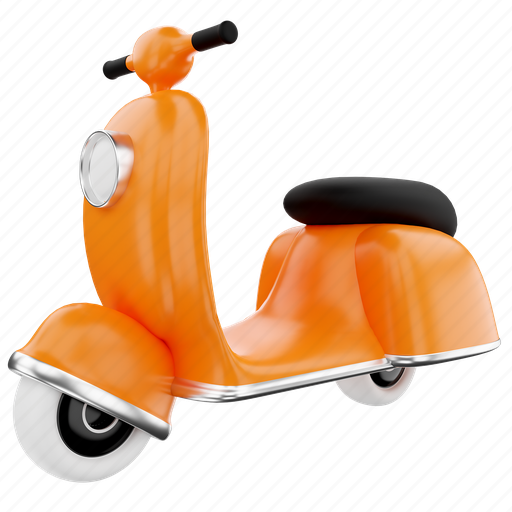 Scooter, vehicle, transport, motorcycle, delivery, package 3D illustration - Download on Iconfinder
