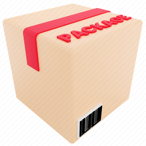 Package, box, parcel, delivery, cargo, logistic 3D illustration - Download on Iconfinder