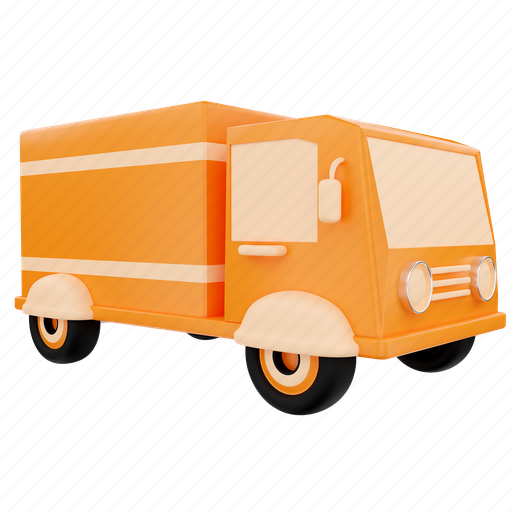 Delivery, truck, transport, logistics, package, car 3D illustration - Download on Iconfinder