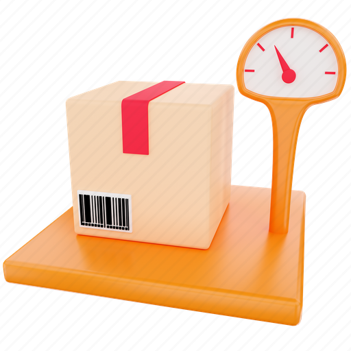 Cargo, weight, scale, delivery, parcel, package 3D illustration - Download on Iconfinder