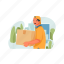 delivery man, fast food, fast delivery, fast, address, box, carry, courier, deliver 