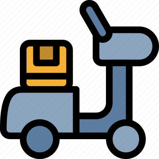 Courier, delivery, motorcycle, transport, vespa icon - Download on Iconfinder