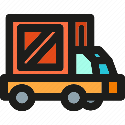 Truck, box, delivery, logistic, package, shipping, transport icon - Download on Iconfinder