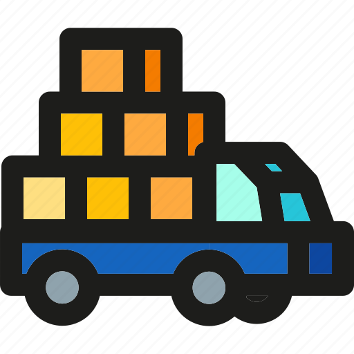 Shipping, box, delivery, logistic, package, transport, truck icon - Download on Iconfinder