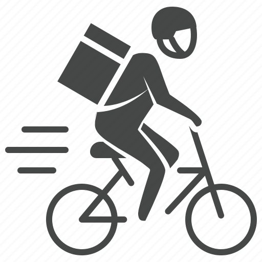 Bicycle, courier, delivery, express, fast, speed icon - Download on ...