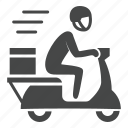 courier, delivery, fast, moped, motorbike, scooter