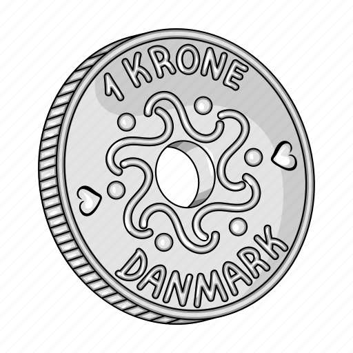 Coin, crown, currency, denmark, finance, money, national icon - Download on Iconfinder