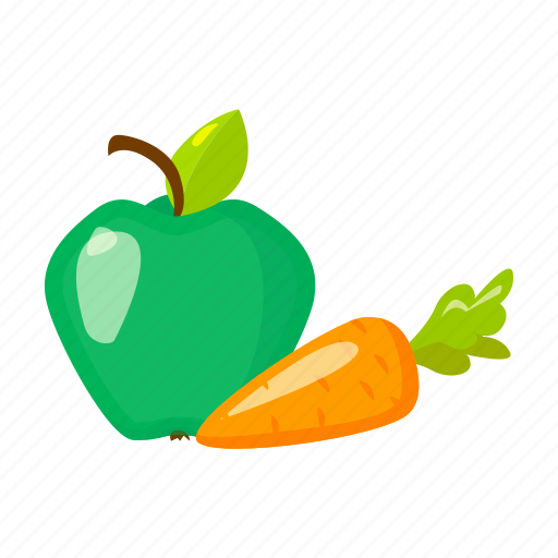 Apple, carrot, fruit, health, vegetable, vitamin icon - Download on Iconfinder