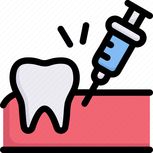 Anesthesia, dental care, dentist, health, injection, painless, tooth icon - Download on Iconfinder
