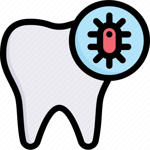 Bactria tooth, dental care, dentist, germ, health, infection, tooth icon - Download on Iconfinder