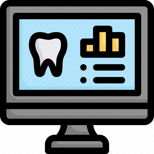 Computer, dental care, dentist, health, report, teeth data, tooth icon - Download on Iconfinder
