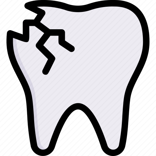 Cracked teeth, damaged, dental care, dentist, health, tooth, toothache icon - Download on Iconfinder