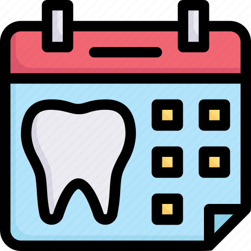 Calendar, date, dental care, dental schedule, dentist, health, tooth icon - Download on Iconfinder