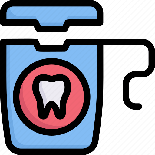 Clean, dental care, dentist, floss, flossing, health, tooth icon - Download on Iconfinder