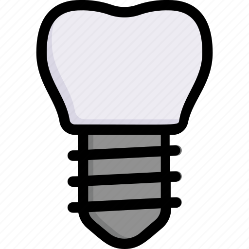 Dental care, dentist, denture, health, implant, implantation, tooth icon - Download on Iconfinder