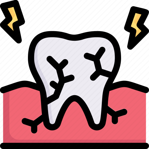 Broken, cracked tooth, dental care, dentist, health, tooth, toothache icon - Download on Iconfinder
