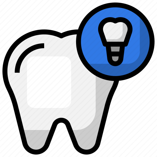 Implant, molar, dental, teeth, medical icon - Download on Iconfinder