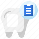 dental, record, clipboard, care, tooth