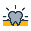 clinic, dental, glowing, gold, golden teeth, healthcare, tooth