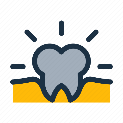 Clinic, dental, glowing, gold, golden teeth, healthcare, tooth icon - Download on Iconfinder