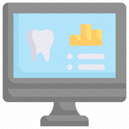 Computer, dental care, dentist, health, report, teeth data, tooth icon - Download on Iconfinder