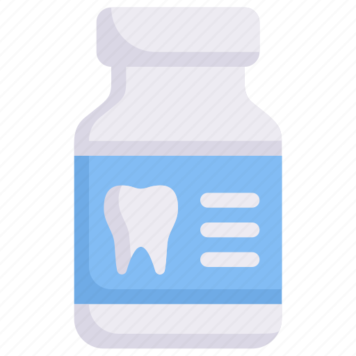 Bottle, dental care, dentist, health, medical, tooth, tooth medicine icon - Download on Iconfinder