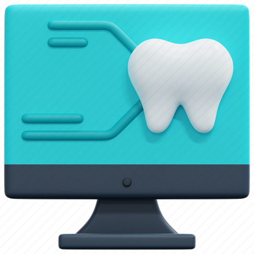 Scan, dental, care, floss, tooth, hygiene, dentist 3D illustration - Download on Iconfinder