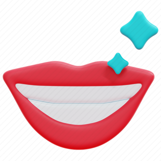 Smile, mouth, teeth, lips, smiling, hygiene, body 3D illustration - Download on Iconfinder