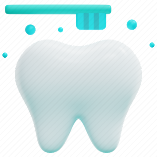 Toothbrush, clean, dental, teeth, tooth, 3d 3D illustration - Download on Iconfinder