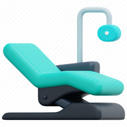 Dentist, chair, bed, clinic, comfortable, dental, tooth 3D illustration - Download on Iconfinder